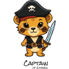 Pirate kitten with saber