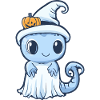 Lizard Halloween Comic Ghost