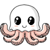 Octopus Halloween Comic Ghost