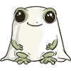 Frog Halloween Comic Ghost