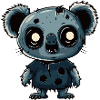 Koala Halloween Funny Zombie