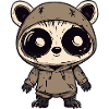 Raccoon Halloween Funny Zombie