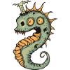 Hippocampe Halloween Drôle Zombie