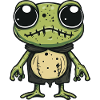 Frog Halloween Funny Zombie