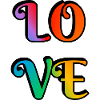 Retro Regenbogen Liebe