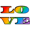 Retro Rainbow Love