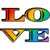 Retro Rainbow Love