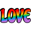 Retro Rainbow Love
