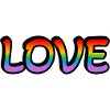Retro Rainbow Love