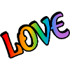 Retro Regenbogen Liebe