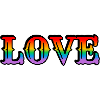 Retro Rainbow Love