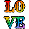Retro Rainbow Love