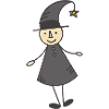 Stylized little witch