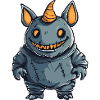 Rhinocéros Halloween Zombie