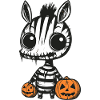 Zebra Halloween Zombie