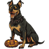 Doberman Chien Halloween Zombie