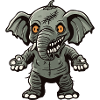 Elephant Halloween Zombie