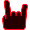Heavy Metal Hard Rock Music Horns Hand Gesture Logo