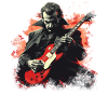 Vampir spielt E-Gitarre