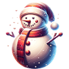 Snowman Snowfall Christmas
