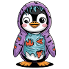 Pinguin Zombie Halloween: Niedlicher Untoter