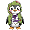 Pingouin zombie mignon pour Halloween