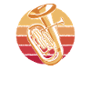 Retro Euphonist Euphoniumist Instrument Player