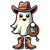 Cowboy Ghost Funny Halloween Design