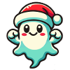 Cute Christmas Ghost Funny Halloween