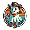 Cowboy Ghost Funny Halloween Design