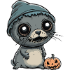 Seal Animal Halloween Zombie