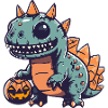 Dinosaur stegosaurus Halloween Zombie