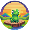 Retro Pixel Frog