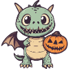 Dragon Halloween Funny Zombie