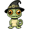 Caméléon Halloween Drôle Zombie