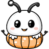 Worm Halloween Comic Ghost