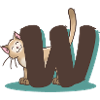 Lettre Chat W