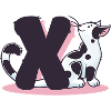 Lettre Chat X