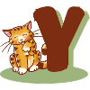 Cat Letter Y