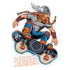 Wikinger-Krieger-Skateboarder
