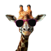 Girafe avec un style d'enfer