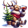 Renne vin chaud Noël