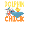 Dolphin Chick Cartoon Design