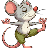 Souris Yoga Méditation Méditation Équilibre