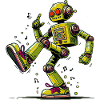Extraterrestrial alien robot dances