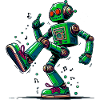 Extraterrestrial alien robot dances