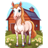 Cheval au pâturage