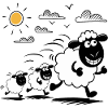Funny Sheep Flock Animals