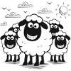 Funny Sheep Flock Animals