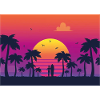 sunset surf